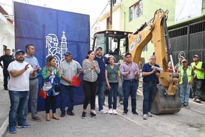 Arranca pavimentacion de la Calle Allende, zona centro de la ciudad.