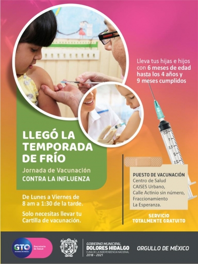 Sector Salud Invita a Vacunar a Niñas y Niños contra la Influenza