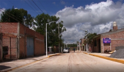 Construyen calles en la cabecera municipal de San Diego de la Union