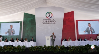 Rinde Erick Montemayor, su Tercer Informe de Gobierno.