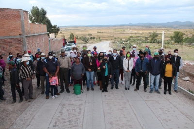Autoridades municipales, inauguran primera etapa de camino en la  comunidad de Palo Colorado, En San Felipe