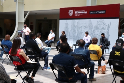 Presidente Municipal Miguel Ángel Rayas Entrega Constancias a Participantes de la Capacitación Retorno Seguro a la Reactivación Económica
