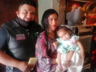 Se cumple, entregando apoyo a Genésis pequeña que nació con problemas congénitos.