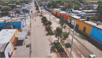 San Juan Pan de Arriba,  cuenta ya con plaza y camellón en su calle principal.