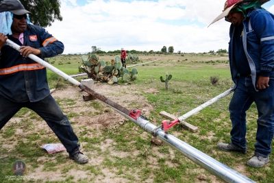 Ocampo, llevaran agua entubada a la comunidad del Mezquite.